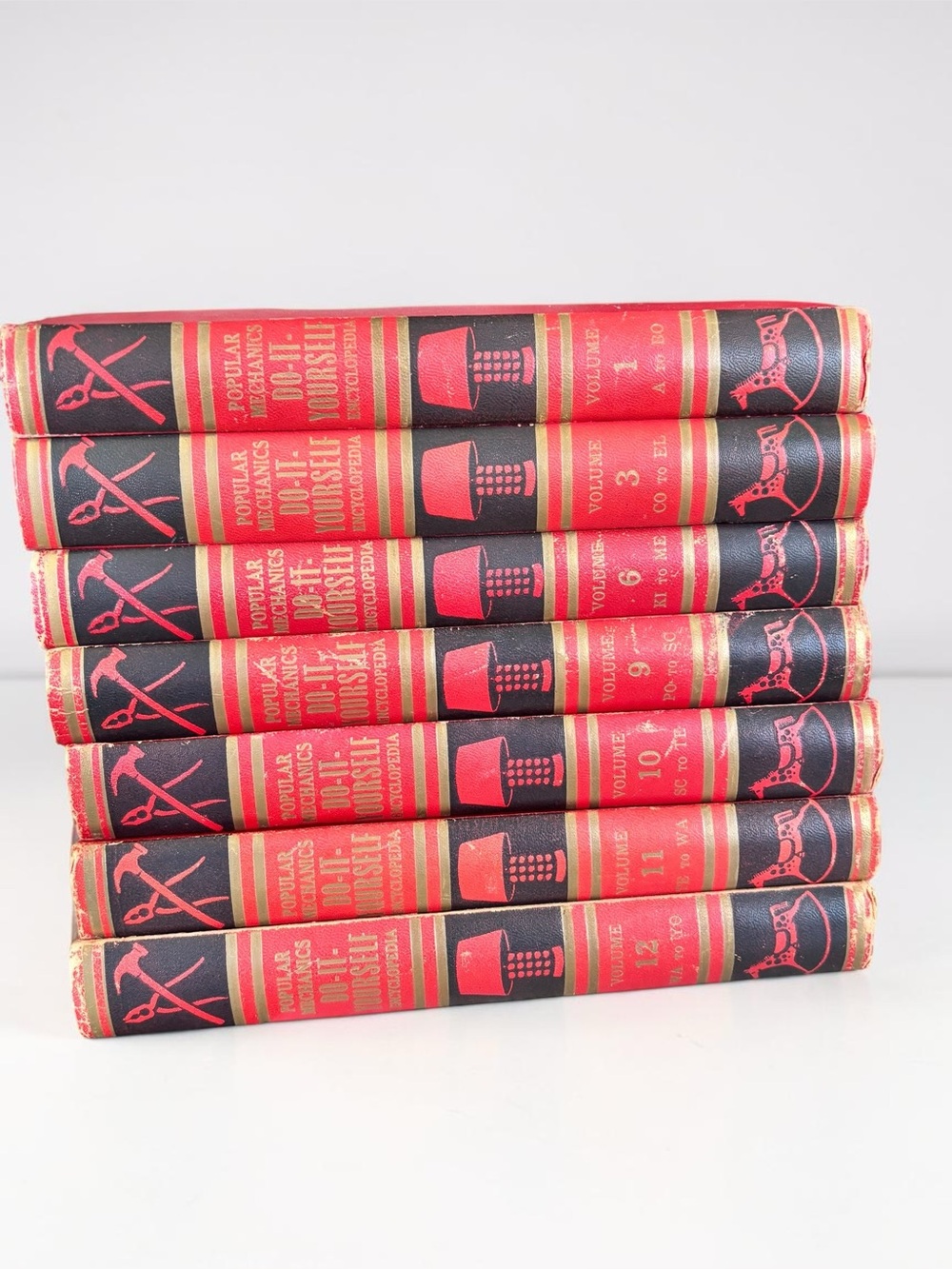 Vintage Popular Mechanics Do-It-Yourself Encyclopedia Book Lot